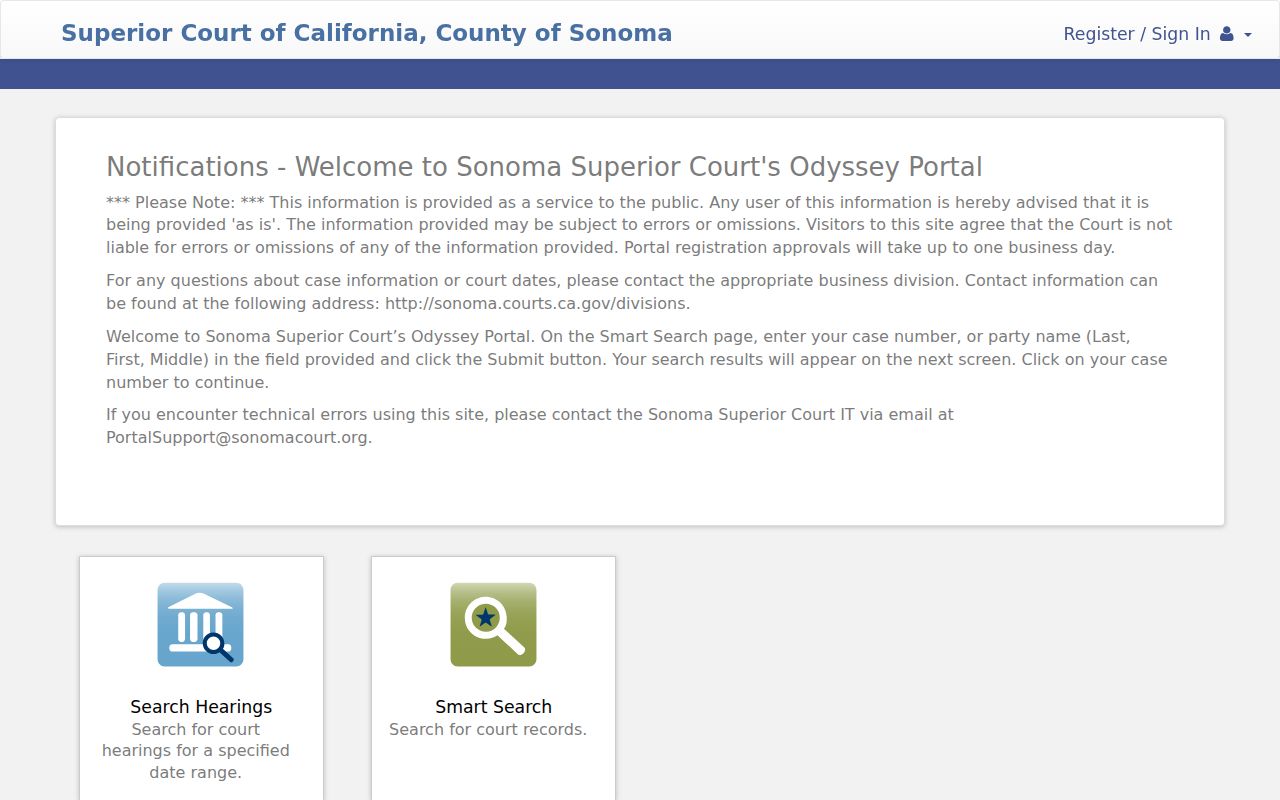 Rohnert Park people search in Sonoma Odyssey Portal