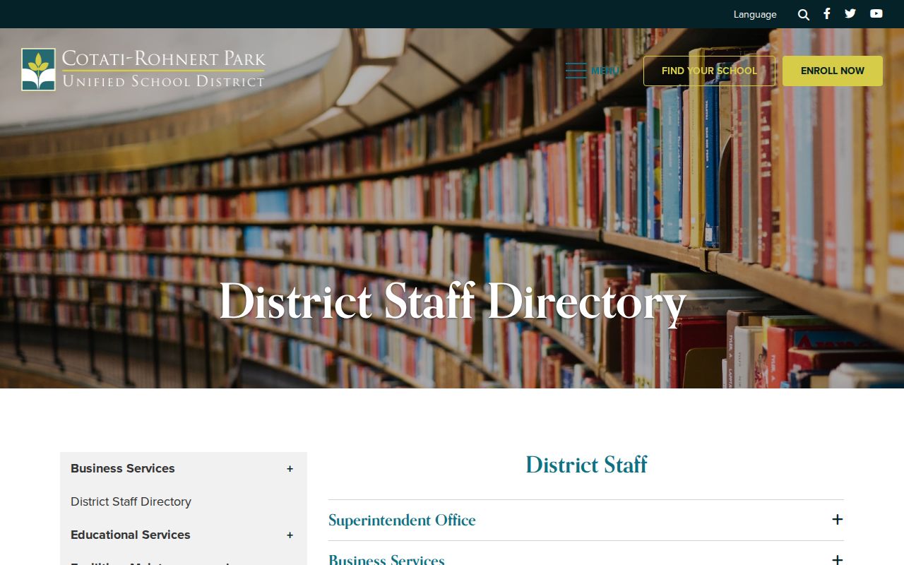 Rohnert Park directory Cotati-Rohnert Park school staff listing